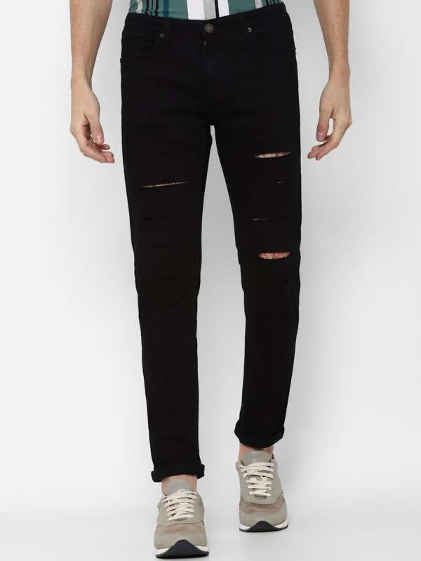 Forever 21 black ripped jeans top