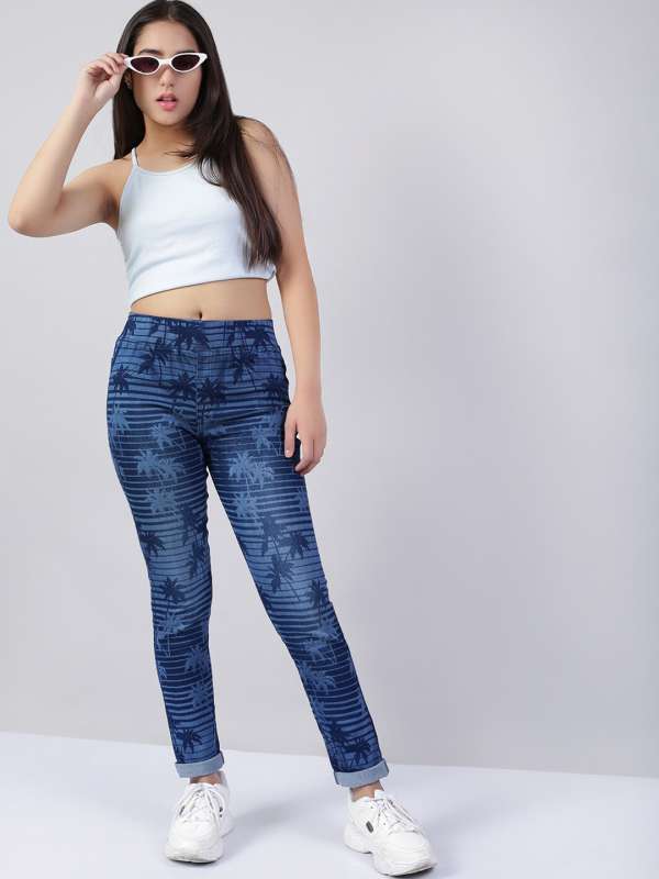 Elastic jeans womens india clearance