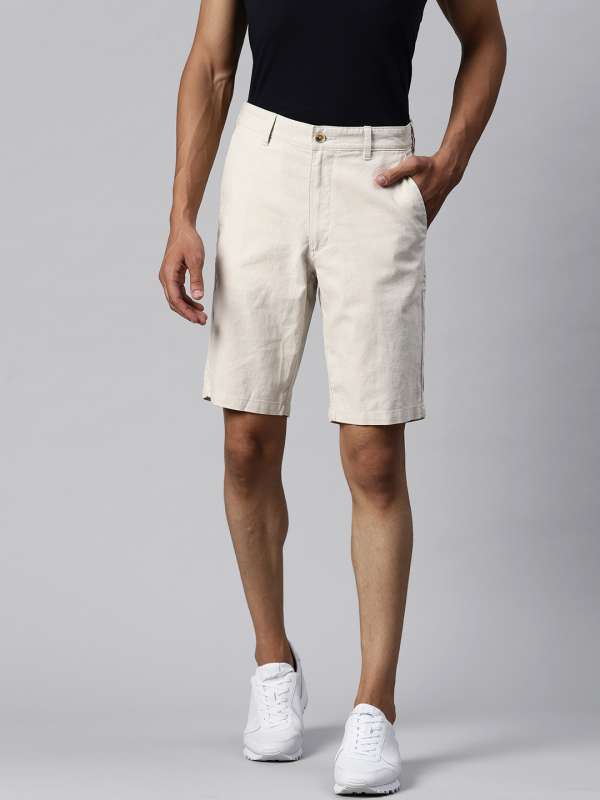 White Linen Shorts - Buy White Linen Shorts online in India