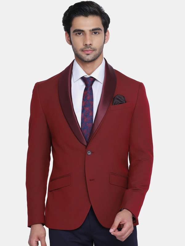 Red blazer discount mens fashion