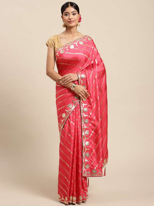 Gota patti outlet saree myntra