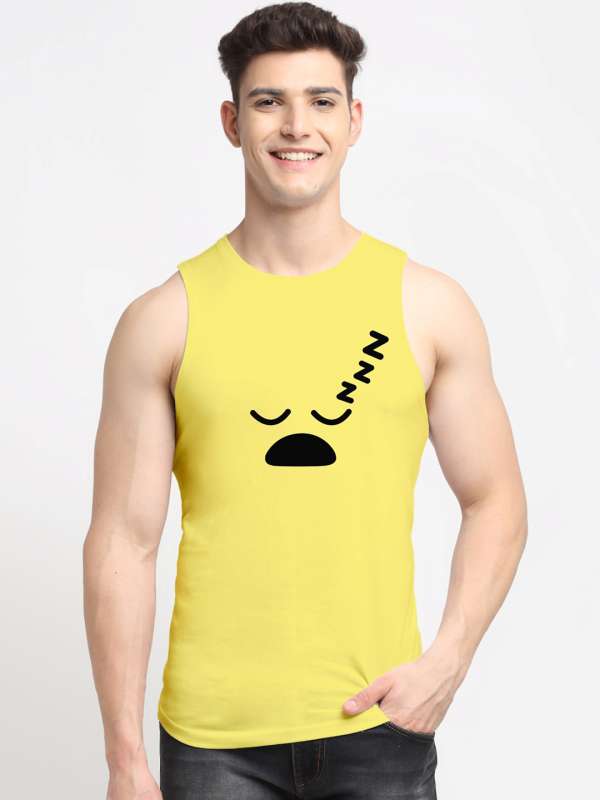 Mens vest new arrivals yellow