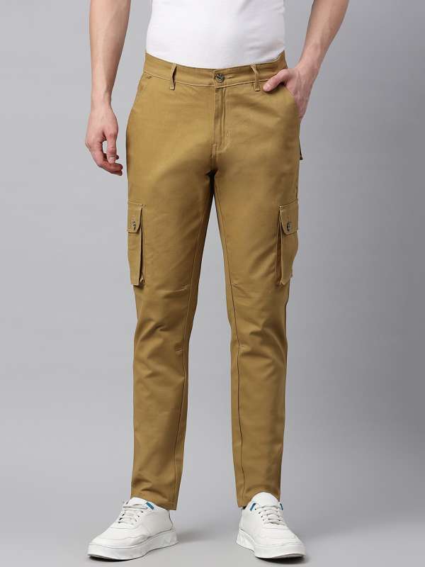 Buy HM Men Beige Cotton Chinos  Trousers for Men 12083910  Myntra