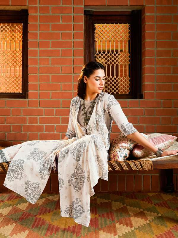 W Beige Printed A Line Kurtas Buy W Beige Printed A Line Kurtas online in India