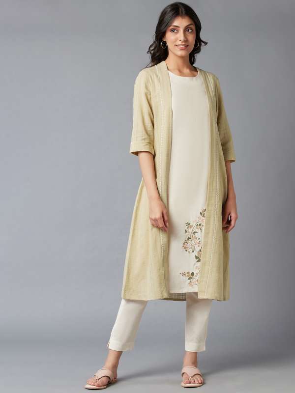 W Off White Solid Kurta 7145509.htm Buy W Off White Solid Kurta