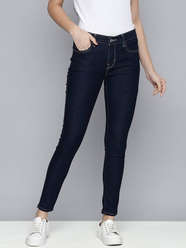 Levis Navy Blue Mid Rise Skinny Jeans - Buy Levis Navy Blue Mid Rise Skinny  Jeans online in India