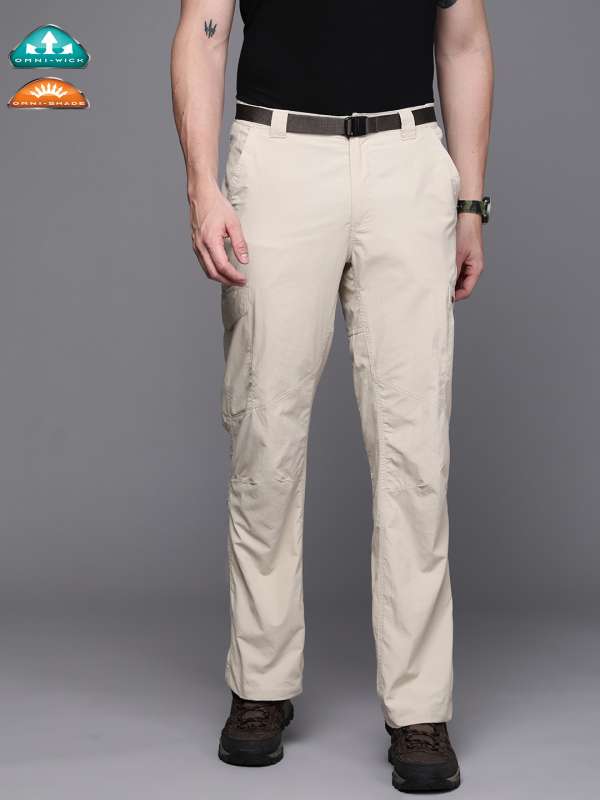 Perfect Polycotton Cream and Silver Color Mens  Boys Formal Trousers  combo pack