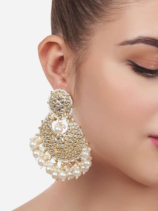 Zaveri Pearls Chandbali Earrings Buy Zaveri Pearls Chandbali Earrings online in India