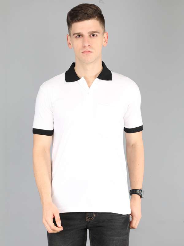White t shirt with collar top