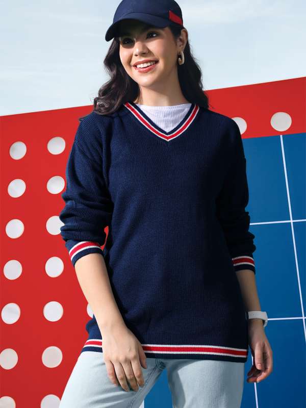 Navy blue on sale sweater for girl