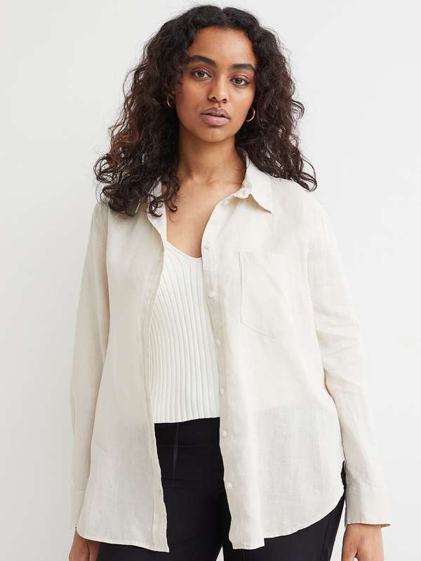 womens linen crop top