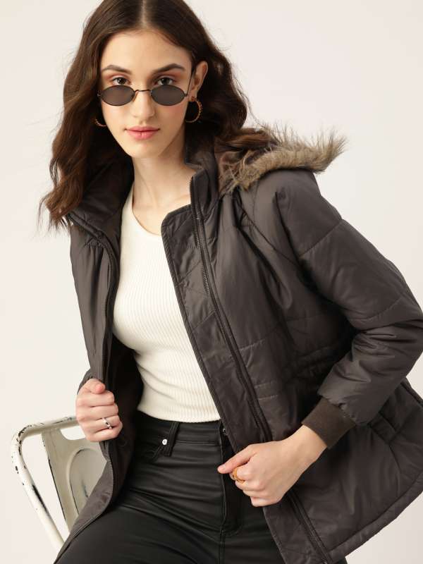 Charcoal grey online jacket womens