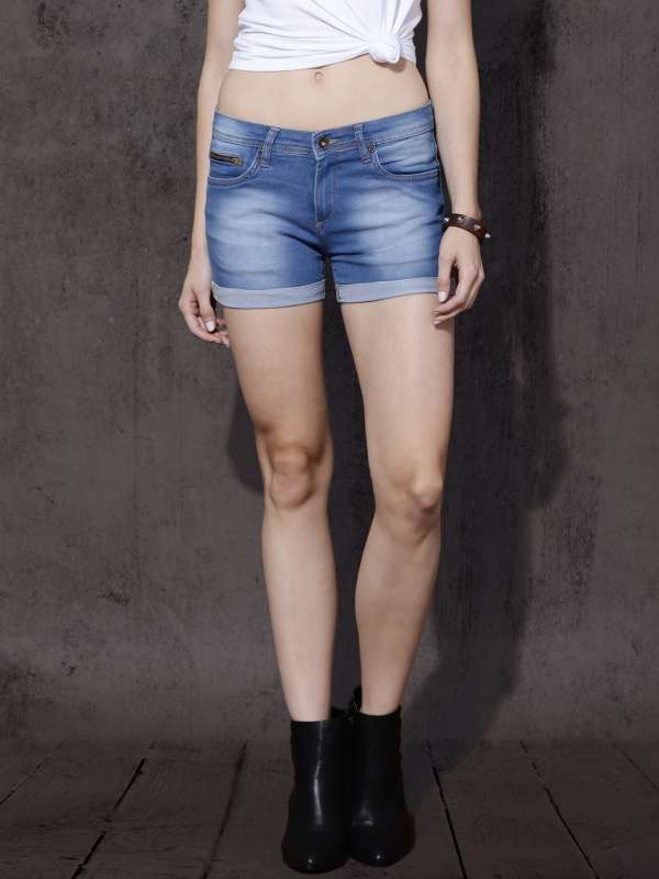 womens knee length jean shorts