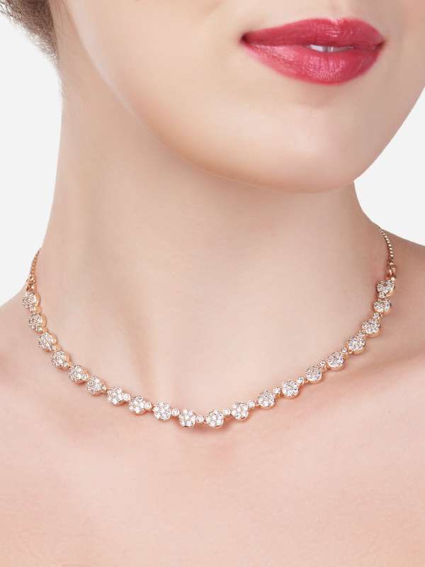 Rose gold top neck chain