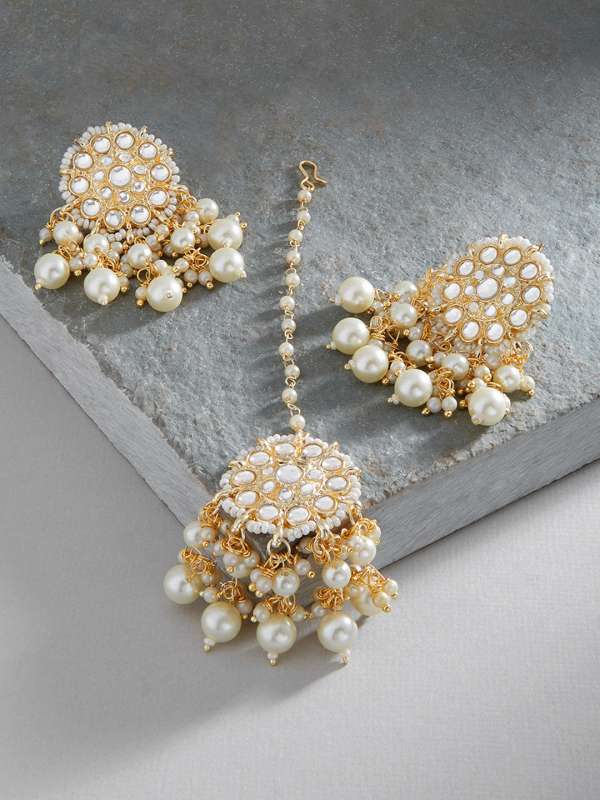 Maharani pearl necklace store set with earrings