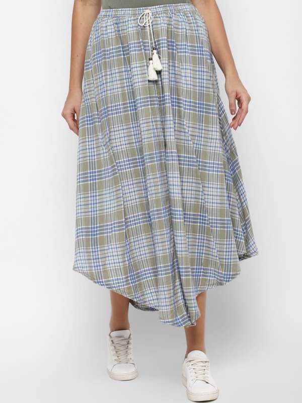 American eagle sales yellow plaid skirt