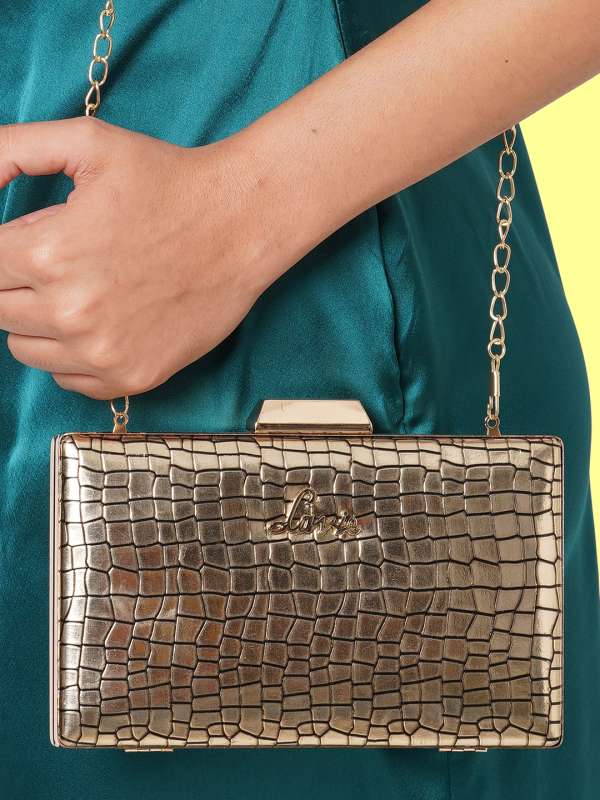 Metallic Gold Clutch Buy Metallic Gold Clutch online in India