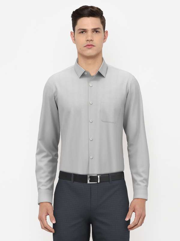 Peter England Grey Shirts Buy Peter England Grey Shirts online