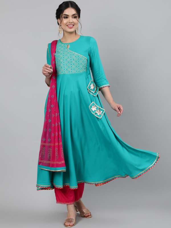 Kurti with deals jacket jabong
