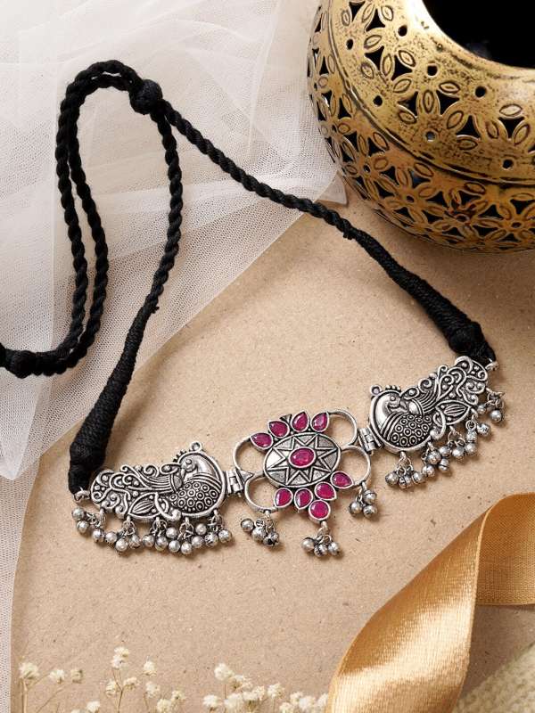 Myntra 2025 oxidised necklace