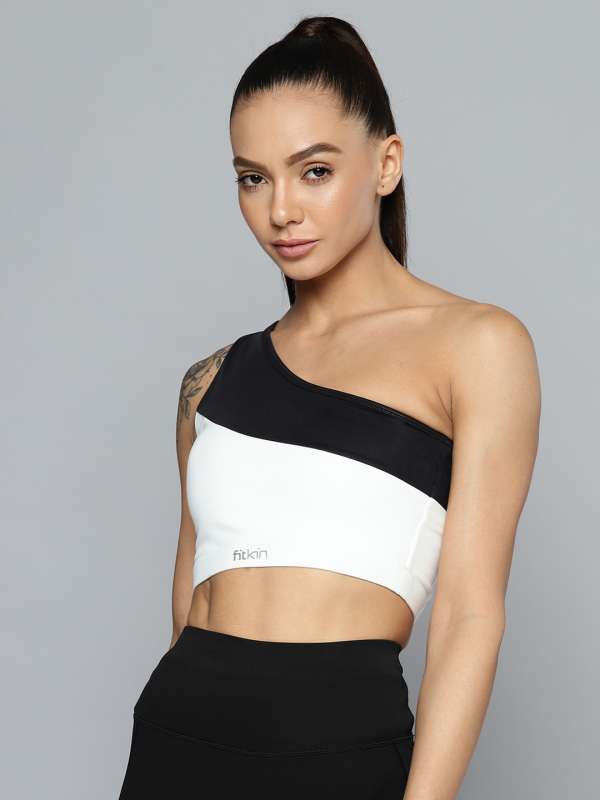 Specialty Fabric One-Shoulder Sports Bra