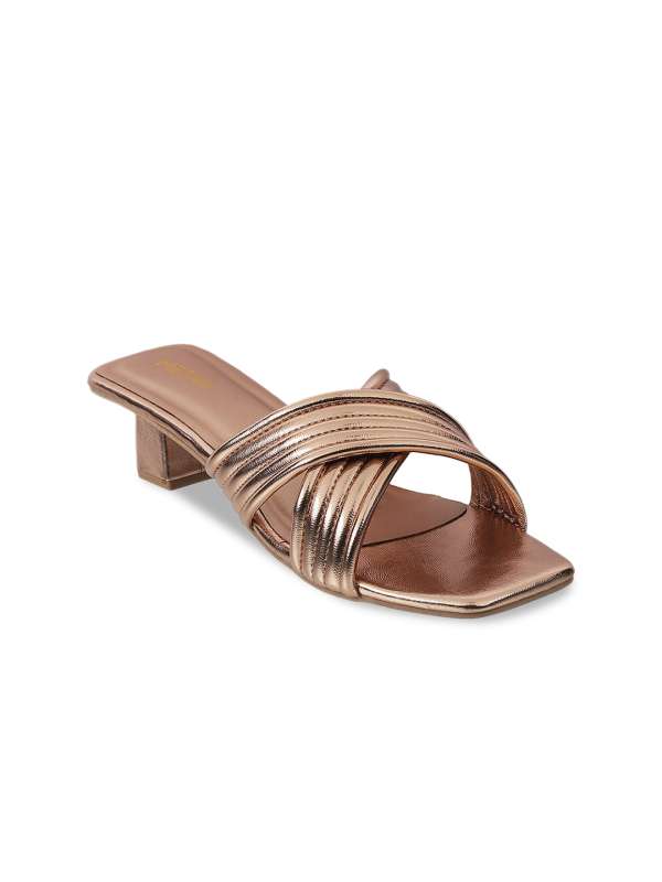 Rose gold sandals india discount