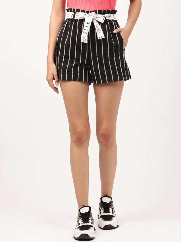 Women's Short PJ Trousers - Black Linen - Community Clothing