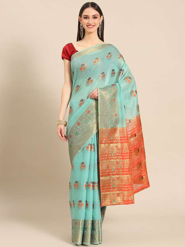 Shop for Pure Cotton Sarees Below 500 online in India | Myntra