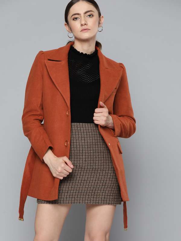 Rust coat womens store