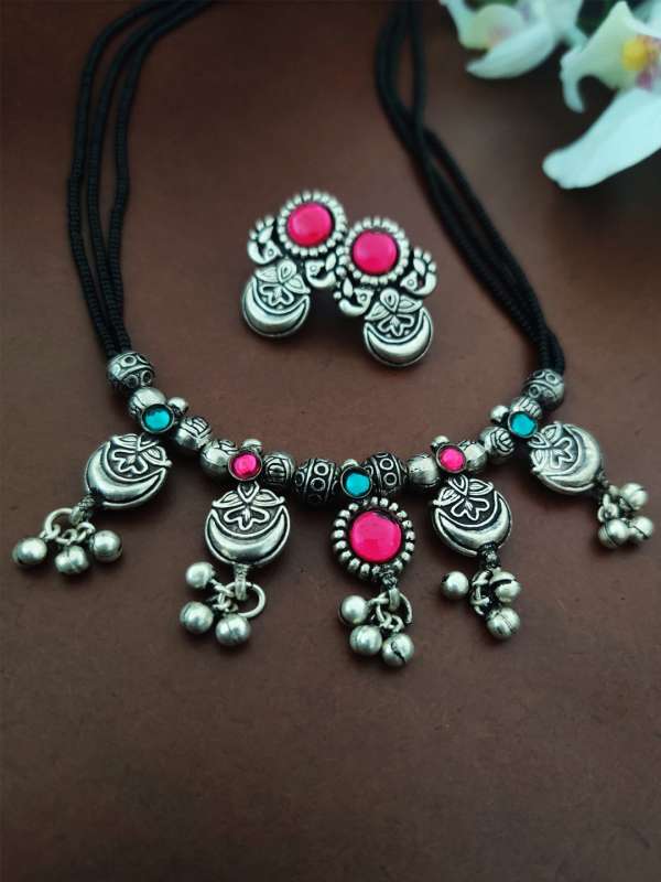 Silver sales mangalsutra set
