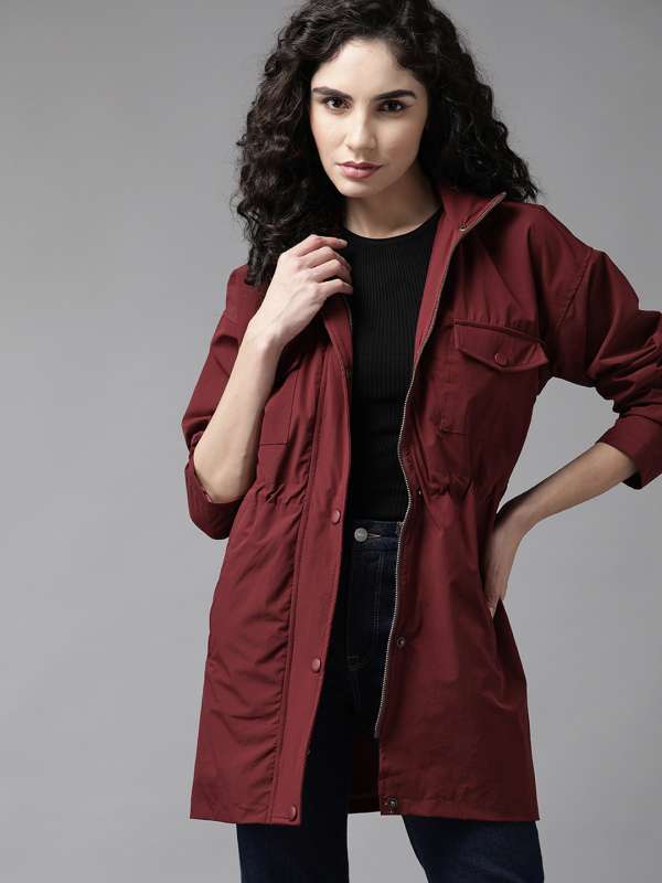 Maroon utility jacket store