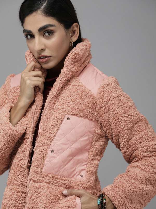 Buy The Roadster Lifestyle Co Women Pink Solid Jacket - Jackets for Women  9478933