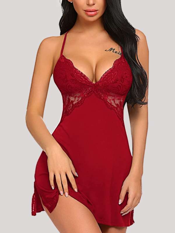 Buy Avidlove Babydoll Lingerie for Women Sexy Lace Kimono Silk Underwear  wear Transparent Mesh Lace Dress Robe with Belt and G-String Online at  desertcartINDIA