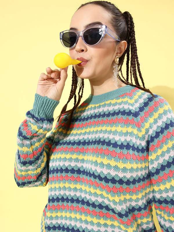 Womens multi 2025 colored sweaters