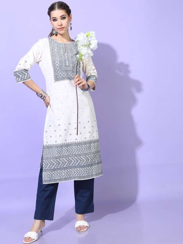 Myntra off white kurti sales