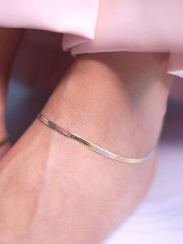 Pure silver anklet online store