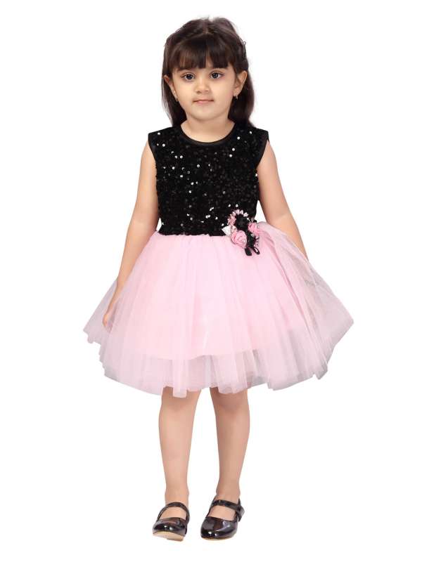 Pink black combination dress hotsell