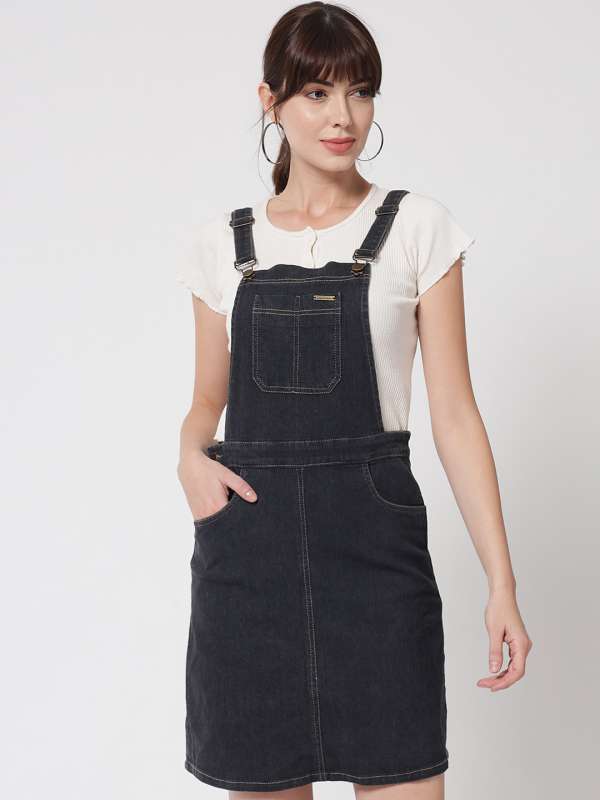 Denim one piece myntra outlet