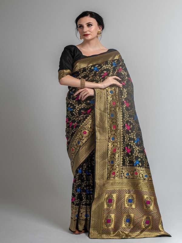 Women's Traditional Woven Banarasi Silk Saree With Blouse - Lilots