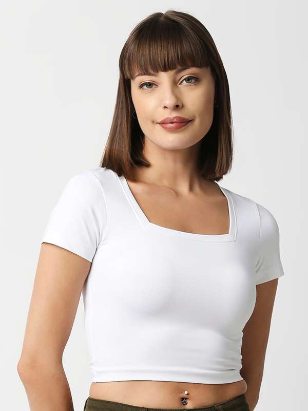 White Crop Top Buy White Crop for Women Online in India Myntra