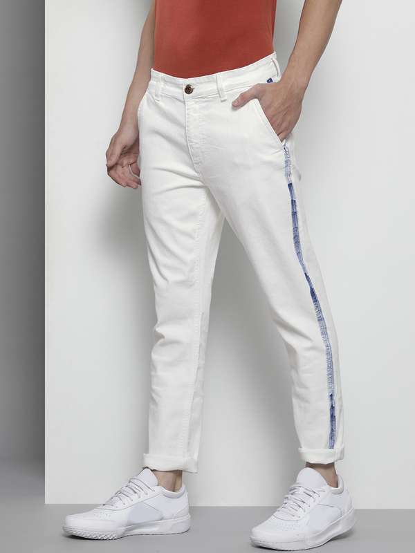 Stripe White Jeans - Buy Stripe White 