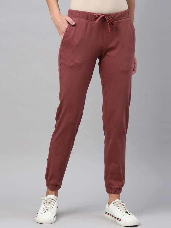 Buy GO COLORS Chocolate Womens Solid Casual Pants