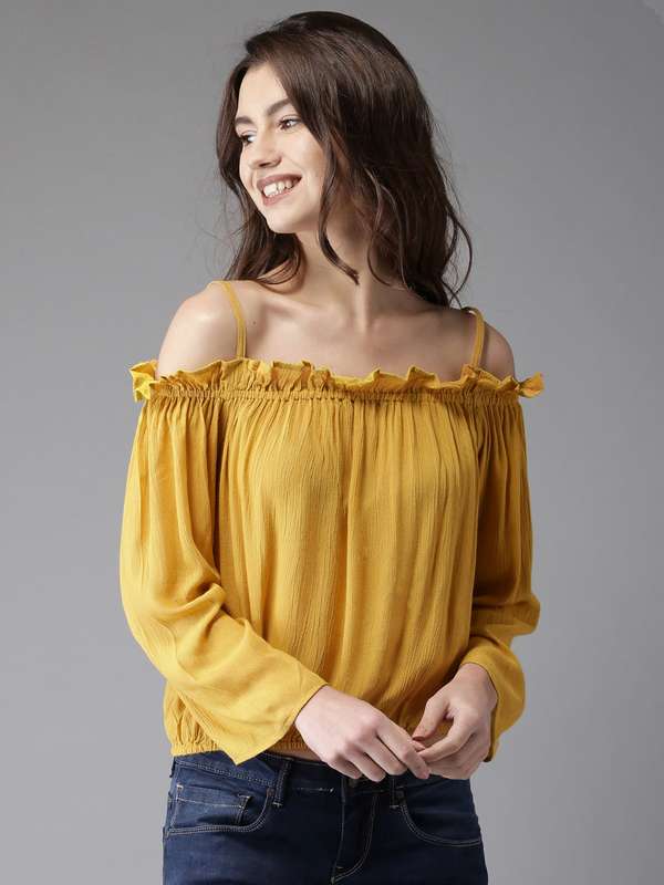 Off shoulder top on myntra clearance