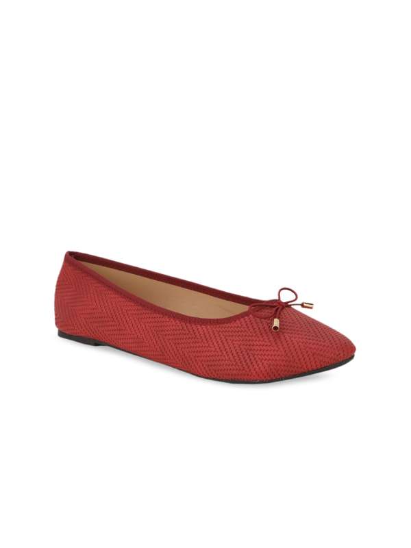 Bata Maroon Ballerina Shoes Buy Bata Maroon Ballerina Shoes