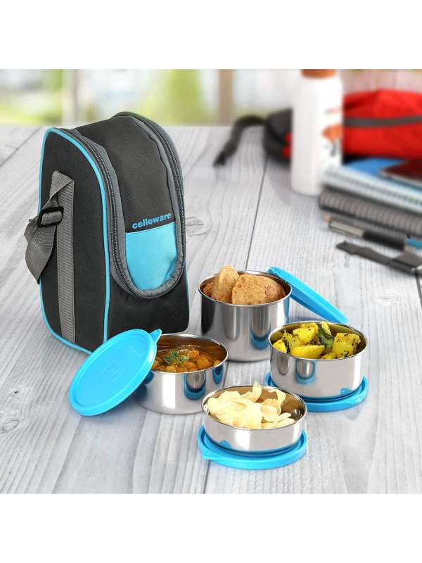 Buy Signoraware Monarch Premium Microwave Safe Lunch Box With Bottle & Bag  - Leak Proof, Black Online at Best Price of Rs 1039 - bigbasket