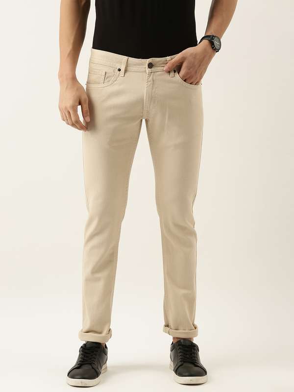 Men Beige Jeans - Buy Men Beige Jeans 