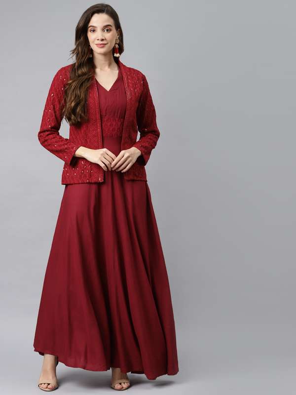 Women Long Dress Dresses Jackets - Buy 
