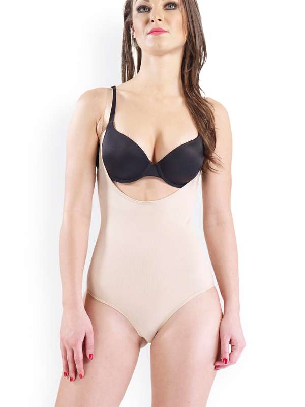 Marks & Spencer womens Firm Control Shaping Sheer Striped Wear Your Own Bra  BodyShapewear Bodysuit