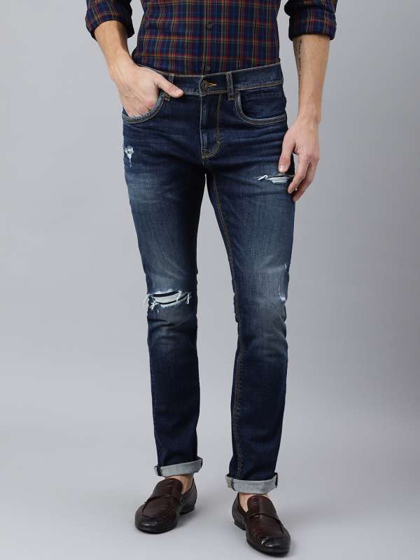 Buy Woodland Grey Regular Fit Cotton Jeans for Men Online  Tata CLiQ
