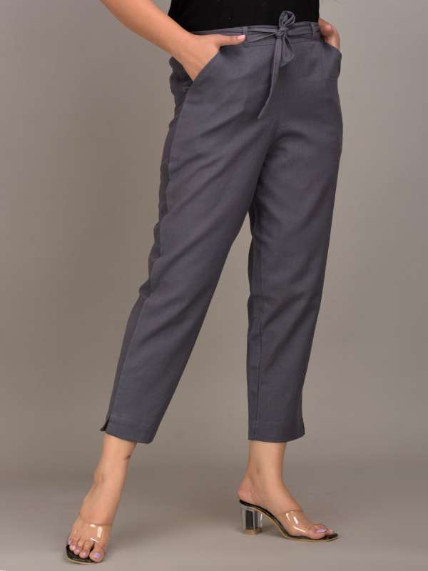 Sik Skinny Fit Ladies Plain Silk Trouser Waist Size 2836